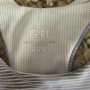 Bundle of 2 Athleta girls tank tops with built in sports bra